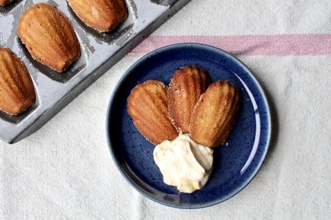 How to Make White Peony Madeleines with Rooibos Creme Fraiche